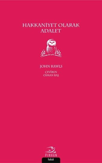 Hakkaniyet Olarak Adalet John Rawls Pinhan Yayıncılık