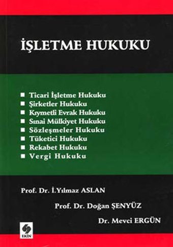İşletme Hukuku Kolektif Ekin Basım Yayın