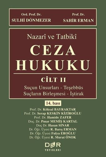 Nazari ve Tatbiki Ceza Hukuku 2 Kolektif Der Yayınları