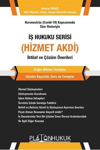 İş Hukuku Serisi Hizmet Akdi Nevzat Erdağ Platon Hukuk Yayınevi