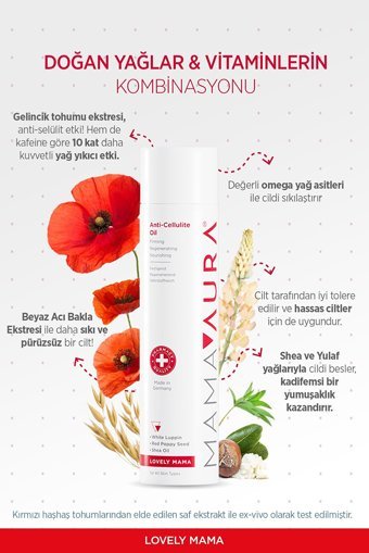 Mamaaura Sıkılaştırıcı Selülit Yağı 150 ml