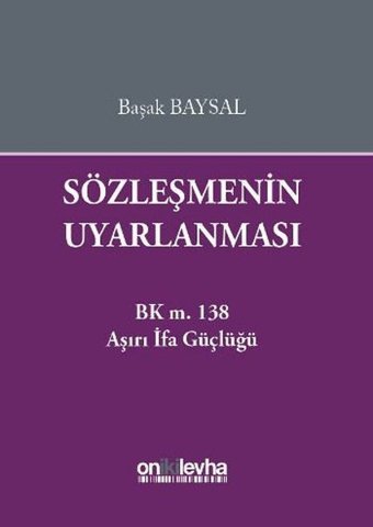 Sözleşmenin Uyarlanması Başak Baysal On İki Levha Yayıncılık
