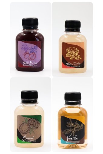 Next Of Kırmızı Meyveler Beyaz Çikolata Kokonat Vanilya Aromalı Kahve Şurubu 4x125 ml