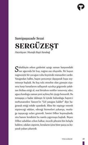 Sergüzeşt Samipaşazade Sezai Turkuvaz Kitap