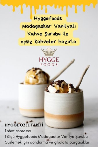 Hyggefoods Madagaskar Vanilya Aromalı Kahve Şurubu 150 ml
