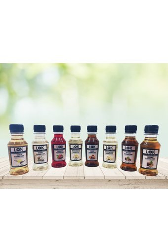 Lok Coffee Vanilya Karamel Fındık Çikolata Toffnut Hındıstan Cevizi Çilek Beyaz Çikolata Aromalı Kahve Şurubu 8x130 ml