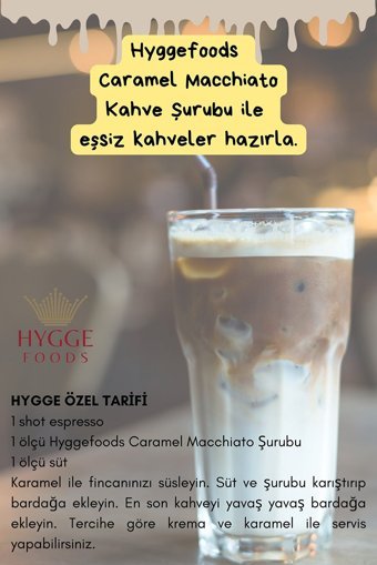 Hyggefoods Caramel Macchiato Aromalı Kahve Şurubu 150 ml