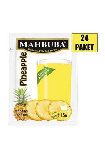 Mahbuba Ananas Aromalı İçecek Tozu 9 gr 24'lü