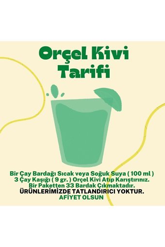 Orçel Portakal-Kuşburnu-Kivi Aromalı Toz Çay 300 gr 3'lü