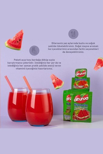 Altunsa Karpuz Aromalı İçecek Tozu 9 gr 24'lü