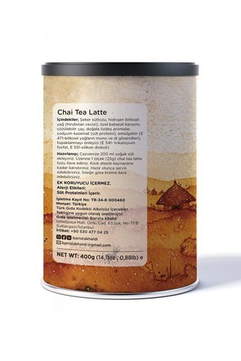 Barista Khaldi Chai Tea Latte Aromalı İçecek Tozu 400 gr