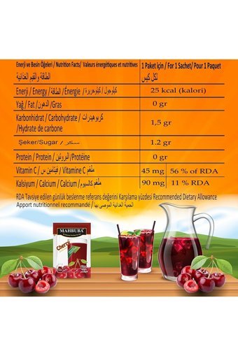 Mahbuba Nar Aromalı İçecek Tozu 9 gr 24'lü