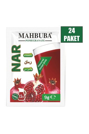 Mahbuba Nar Aromalı İçecek Tozu 9 gr 24'lü