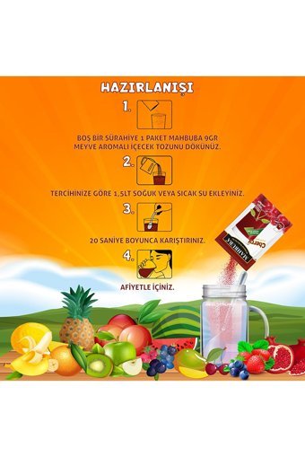 Mahbuba Dut Aromalı İçecek Tozu 9 gr 24'lü
