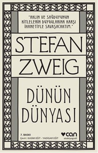 Dünün Dünyası Stefan Zweig Can Yayınları