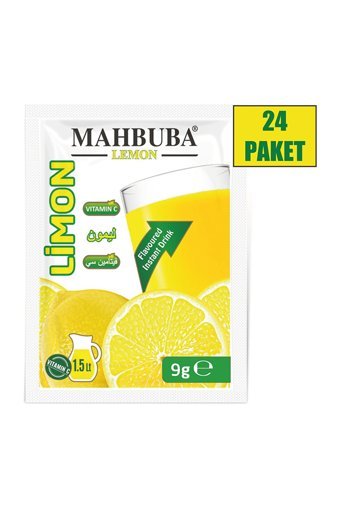 Mahbuba Limon Aromalı İçecek Tozu 9 gr 24'lü