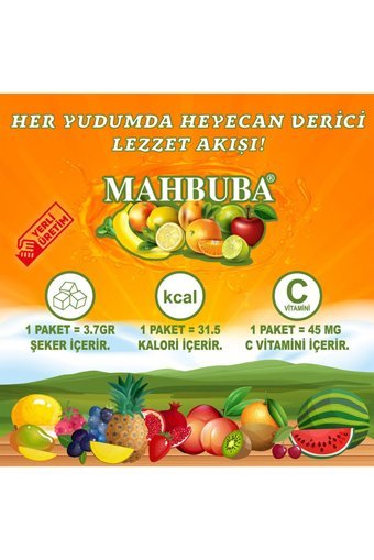 Mahbuba Portakal Aromalı İçecek Tozu 11.2 gr 24'lü