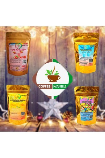 Coffee Naturelle Çilek-Mango-Italyan Karamel-Furitti Aromalı Toz Milkshake 250 gr 4'lü