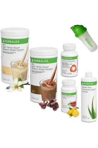 Herbalife Çikolata-Vanilya-Limon Aromalı Toz Çay Seti 5'li