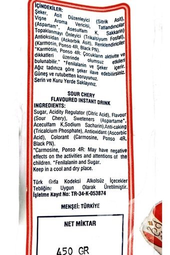 Poli Vişne Aromalı İçecek Tozu 450 gr