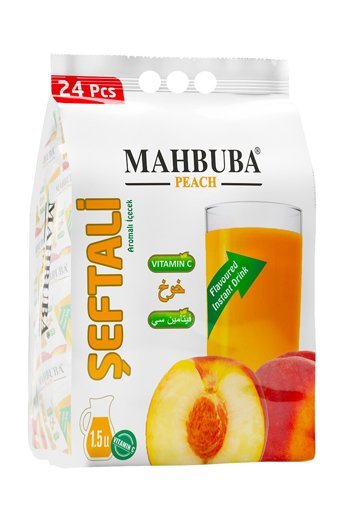 Mahbuba Şeftali Aromalı İçecek Tozu 11.2 gr 24'lü