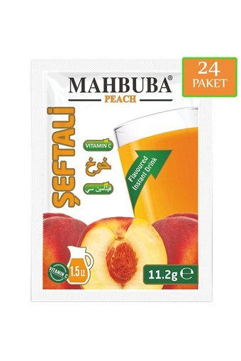 Mahbuba Şeftali Aromalı İçecek Tozu 11.2 gr 24'lü