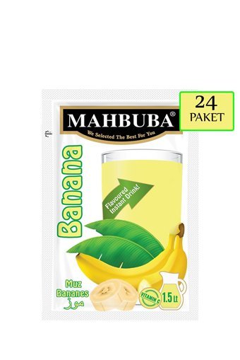 Mahbuba Muz Aromalı İçecek Tozu 9 gr 24'lü