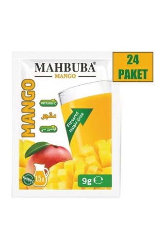 Mahbuba Mango Aromalı İçecek Tozu 9 gr 24'lü