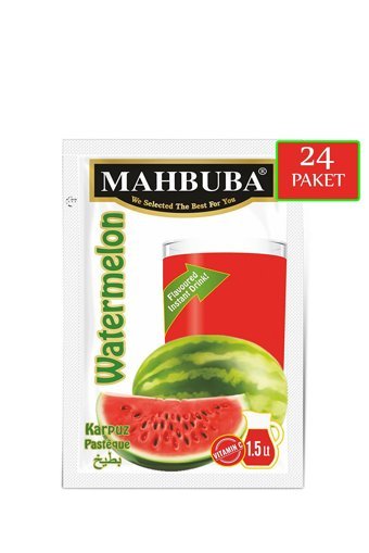 Mahbuba Karpuz Aromalı İçecek Tozu 9 gr 24'lü