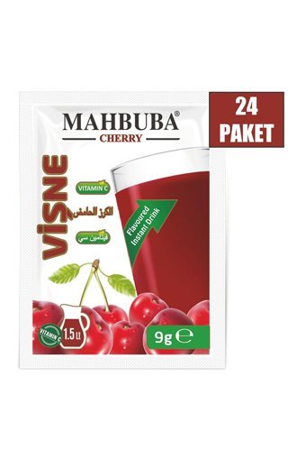 Mahbuba Vişne Aromalı İçecek Tozu 9 gr 24'lü