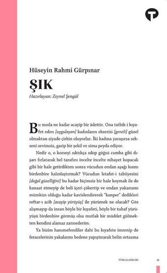 Şık Hüseyin Rahmi Gürpınar Turkuvaz Kitap