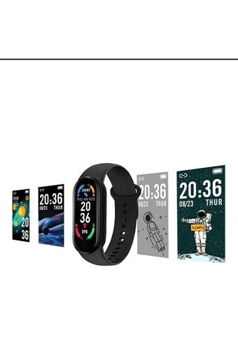 EFALYA M6 Adımsayar Su Geçirmez Android-iOS Dokunmatik Akıllı Bileklik Siyah