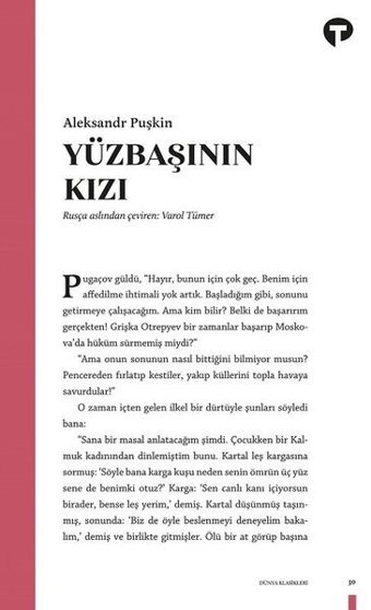 Yüzbaşının Kızı Aleksandr Puşkin Turkuvaz Kitap