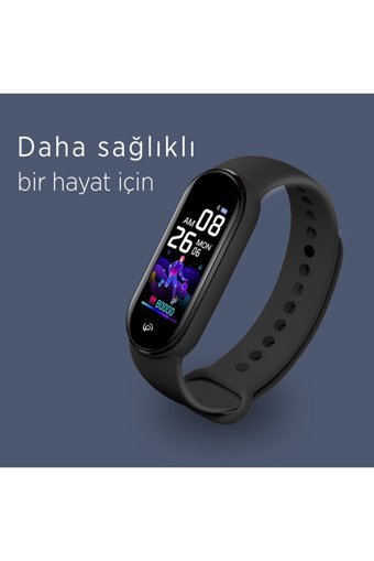 Polosmart Pssw09 Android-iOS Dokunmatik Akıllı Bileklik Siyah