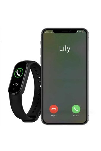 EFALYA M5 Tansiyon Ölçen Adımsayar Su Geçirmez iOS Dokunmatik Akıllı Bileklik Siyah