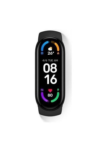 Gomax M6 Tansiyon Ölçen Adımsayar Su Geçirmez Android-iOS Dokunmatik Akıllı Bileklik Siyah