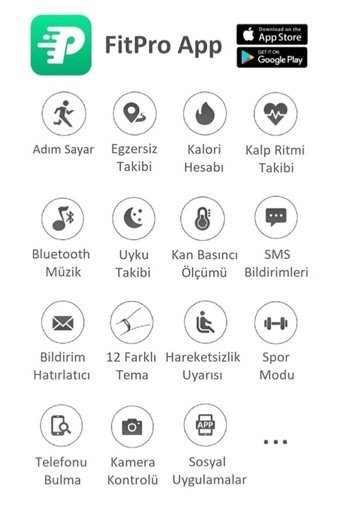 Gomax M6 Tansiyon Ölçen Adımsayar Su Geçirmez Android-iOS Dokunmatik Akıllı Bileklik Siyah