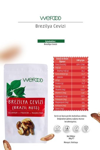 Wefood Organik Tane Ceviz İçi 80 gr