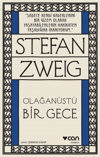 Olağanüstü Bir Gece Stefan Zweig Can Yayınları