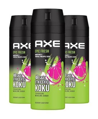 Axe Epic Fresh Sprey Erkek Deodorant 3x150 ml