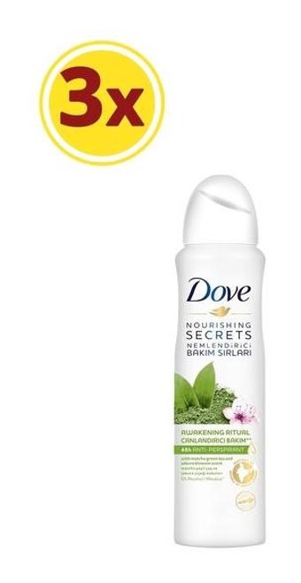 Dove Sprey Kadın Deodorant 3x150 ml