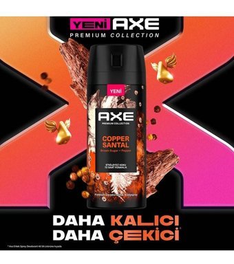 Axe Copper Santal Sprey Erkek Deodorant 2x150 ml