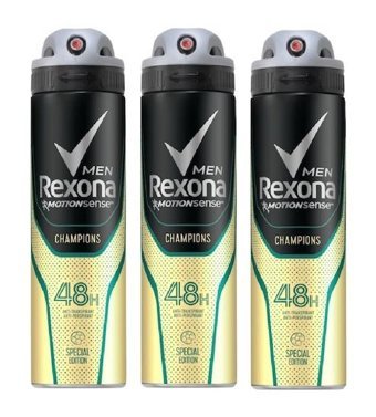 Rexona Champions Sprey Erkek Deodorant 3x150 ml