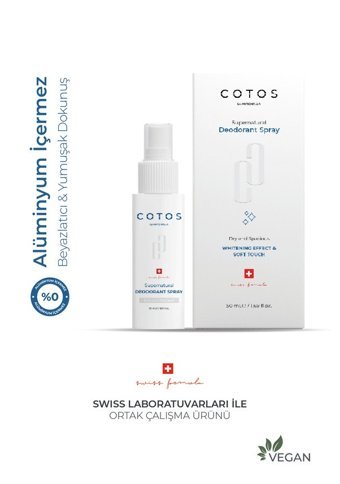 Cotos Whitening&Soft Touch Sprey Unisex Deodorant 50 ml