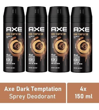 Axe Dark Temptatıon Sprey Erkek Deodorant 4x150 ml