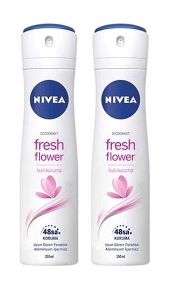 Nivea Fresh Flower Sprey Kadın Deodorant 2x150 ml