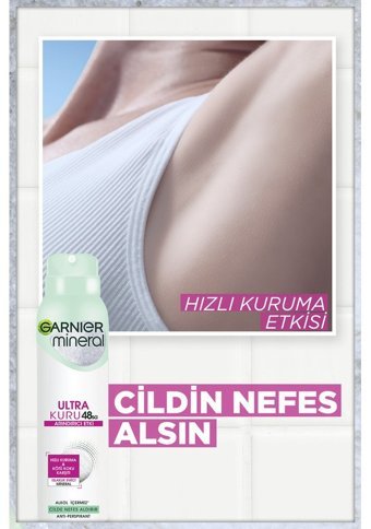 Garnier Mineral Antipespirant Sprey Kadın Deodorant 150 ml