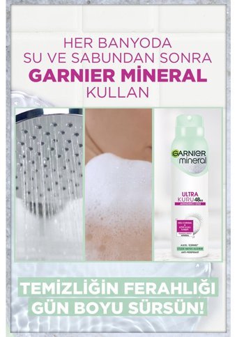Garnier Mineral Antipespirant Sprey Kadın Deodorant 150 ml