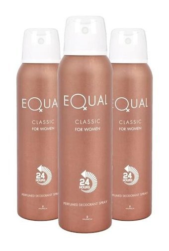 Hunca Equal Classic Sprey Kadın Deodorant 3x150 ml