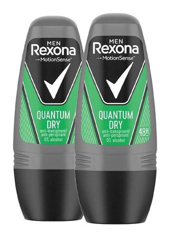 Rexona Quantum Dry Roll-On Erkek Deodorant 2x50 ml